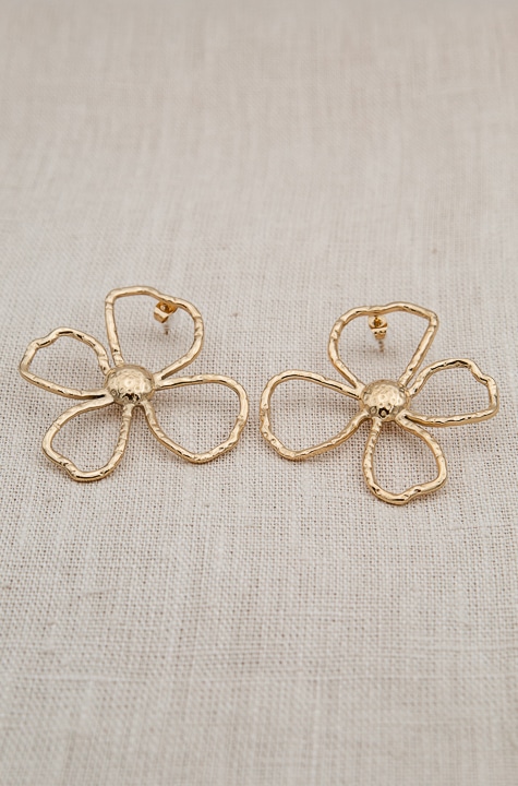 Boucles d'oreilles fleurs - boucles d'oreilles femme - boucles d'oreilles acier inoxydable