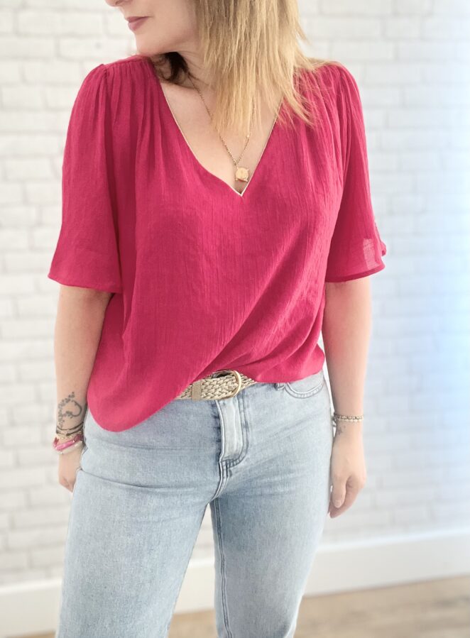 Blouse Victorine Fushia