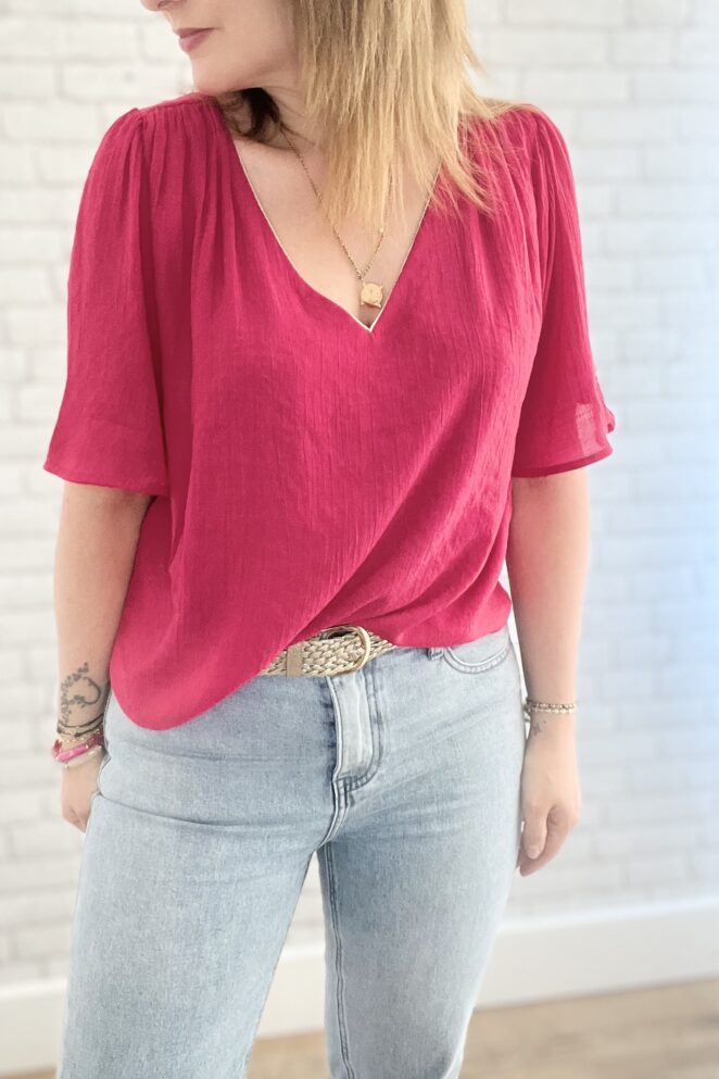 Blouse Victorine Fushia