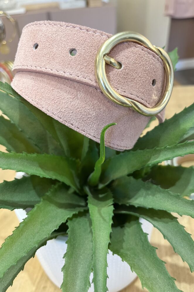 Ceinture Cuir Rose