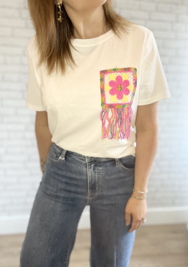 Tee shirt Polka blanc