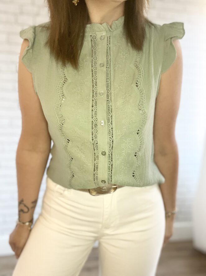 Blouse Patty Vert d'Eau – Image 2