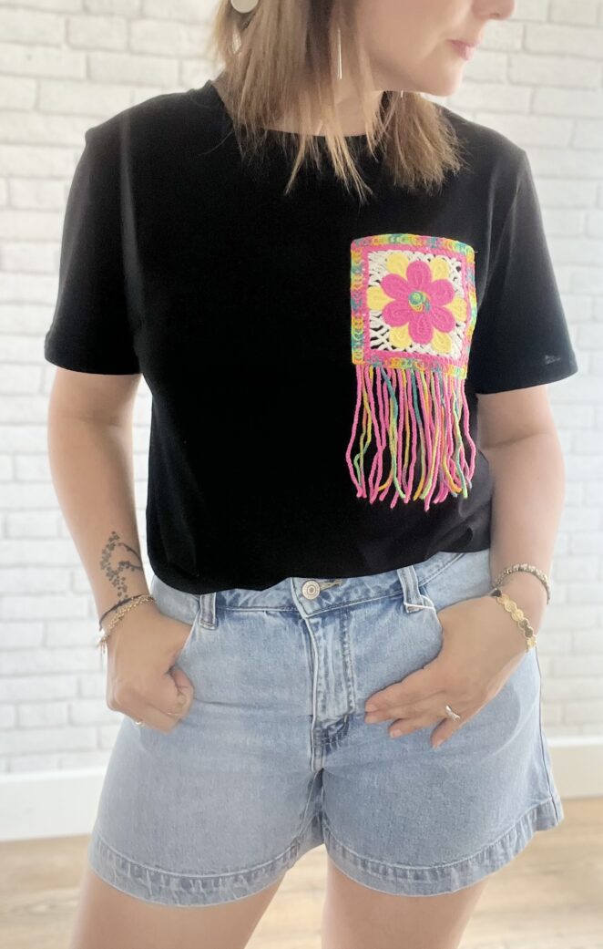 Tee shirt polka Noir