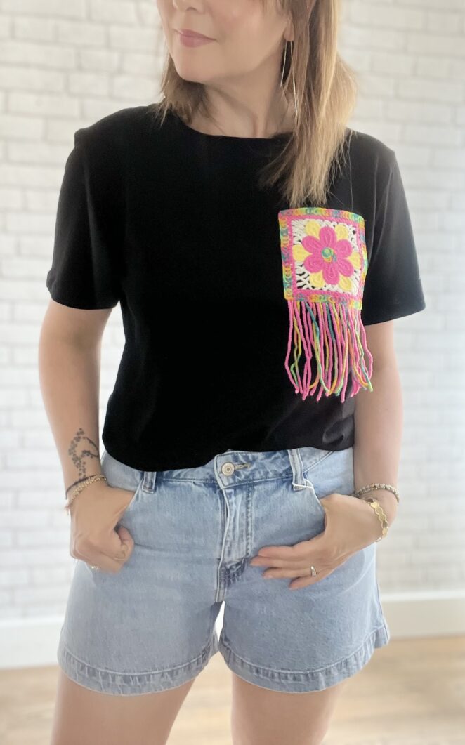 Tee shirt polka Noir – Image 2