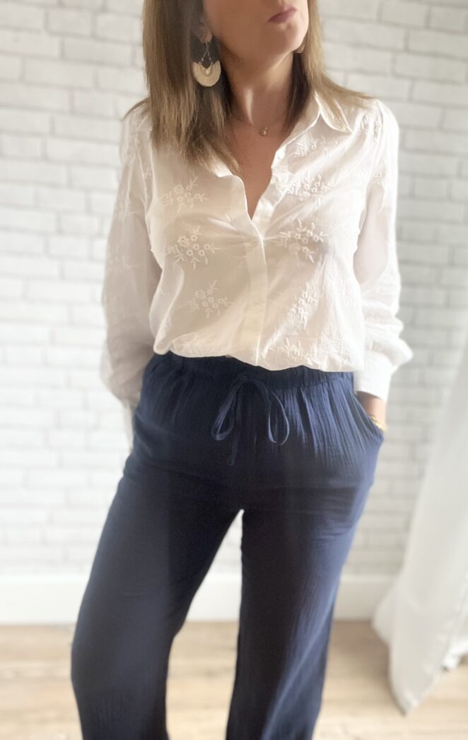 Pantalon Elise Marine – Image 2