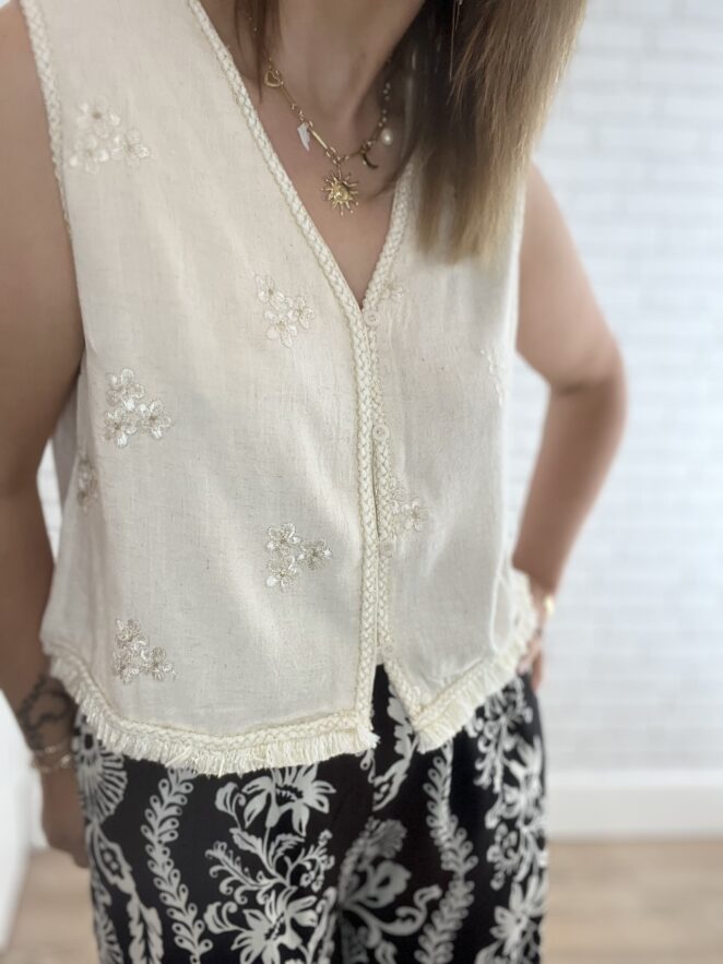 Gilet Anouck Beige – Image 2