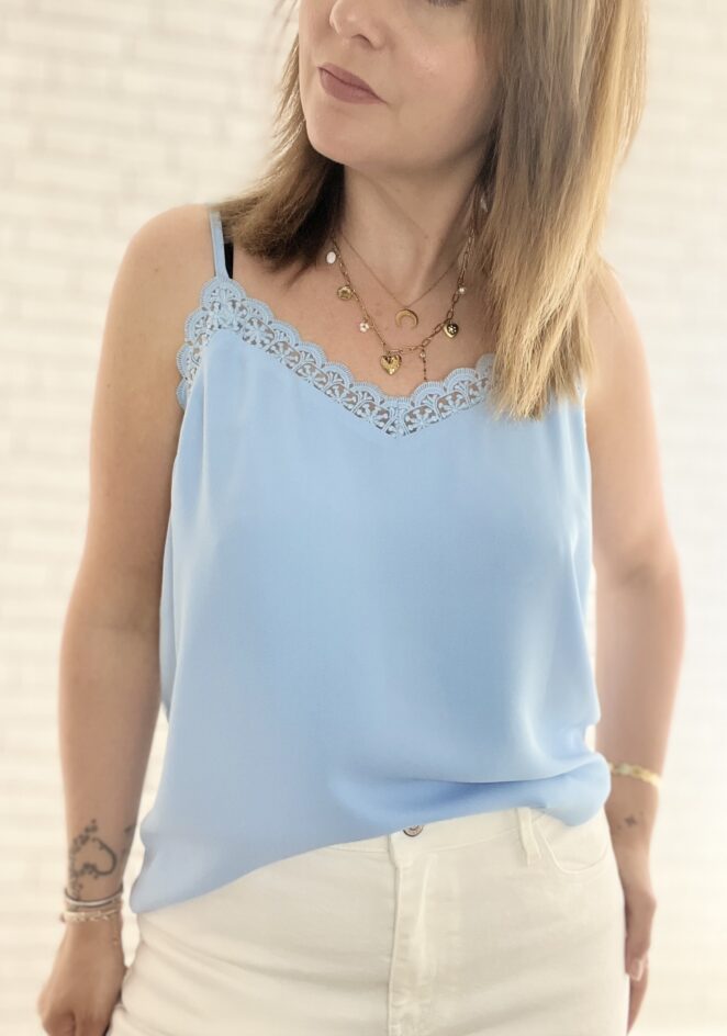 Top Joséphine Bleu