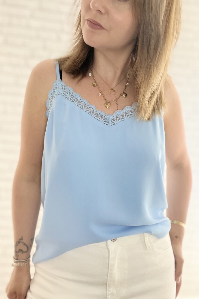 Top Joséphine Bleu