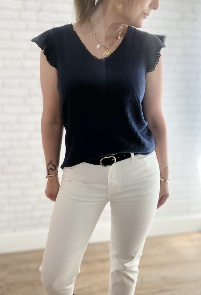 Blouse Dina Marine – Image 3