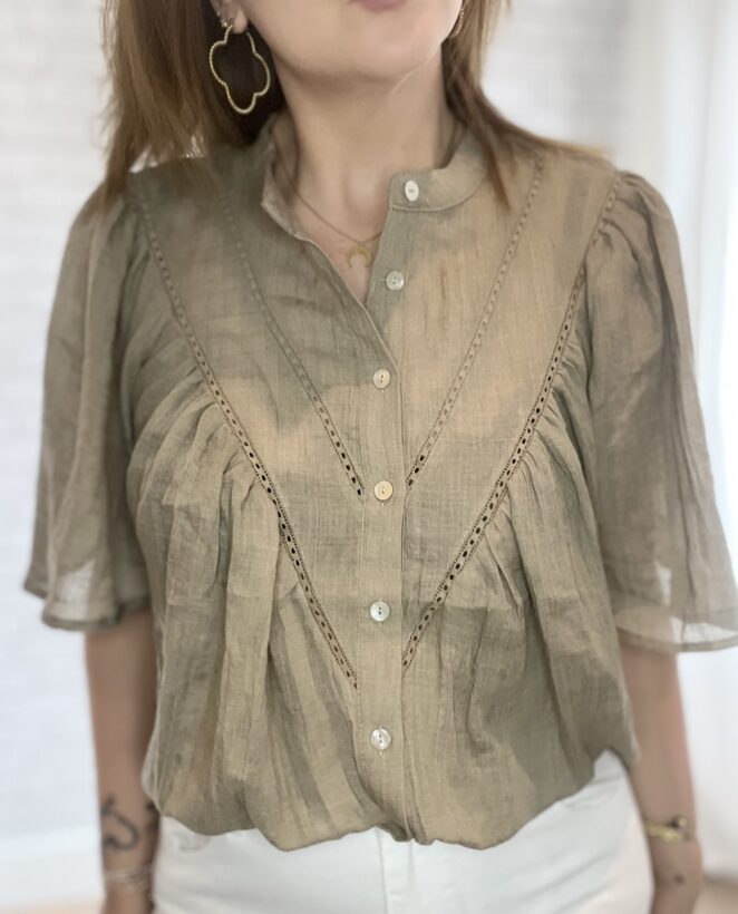 Blouse Pénéloppe Kaki – Image 3