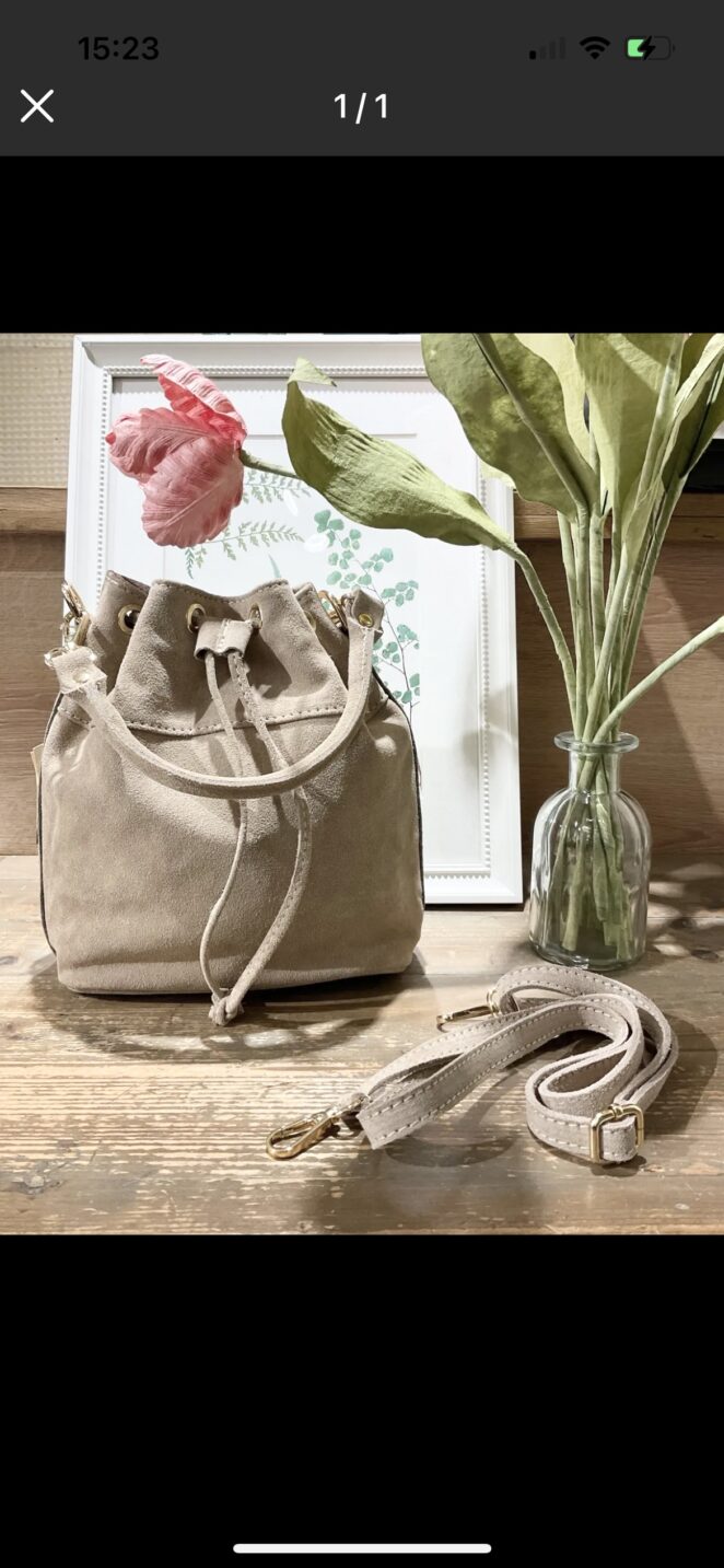 Sac Bourse Cuir Judith Beige
