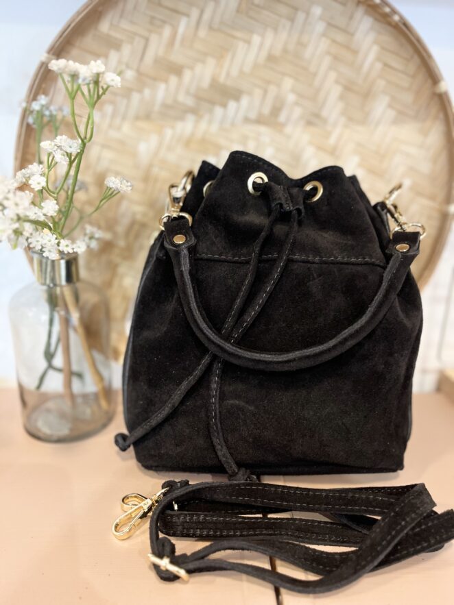 Sac Bourse Cuir Judith Noir