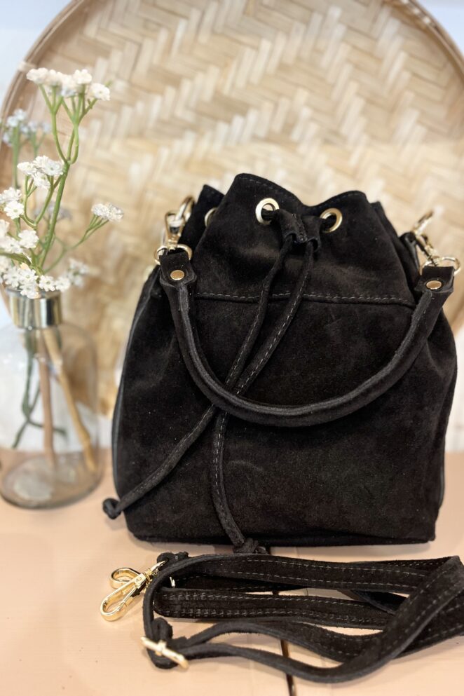 Sac Bourse Cuir Judith Noir