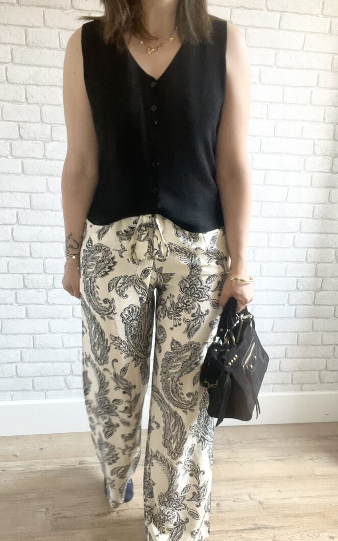 Pantalon Scarlett Noir Ecru – Image 5