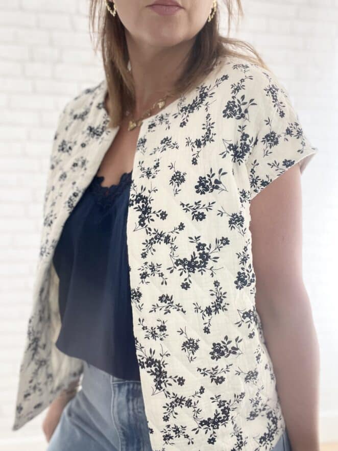 Veste sans manches Billie Crème – Image 2