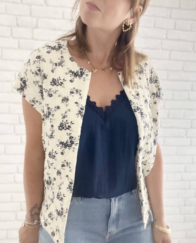 Veste sans manches Billie Crème – Image 3