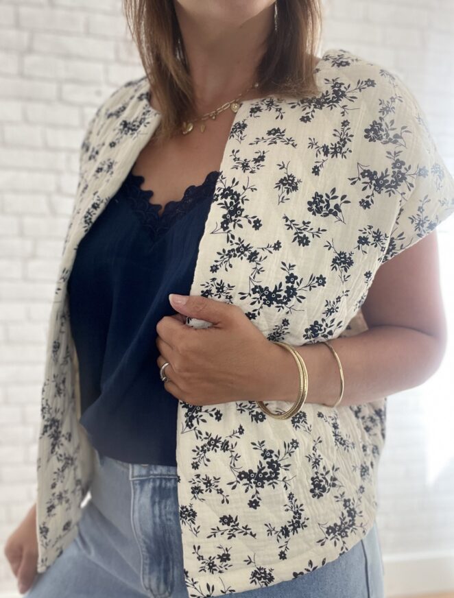 Veste sans manches Billie Crème – Image 7