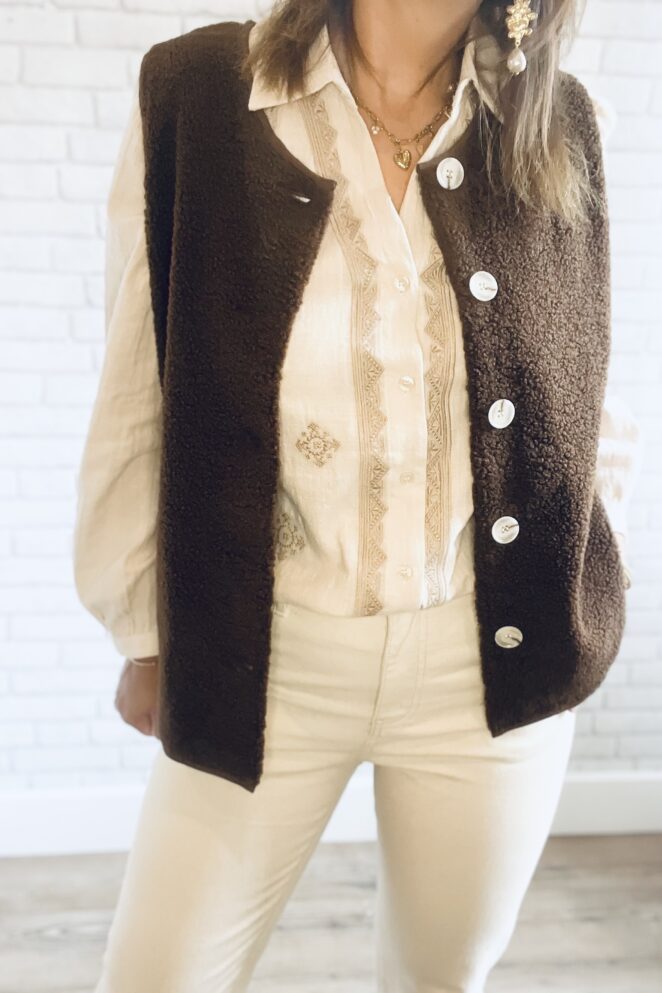 Gilet Ninon Chocolat