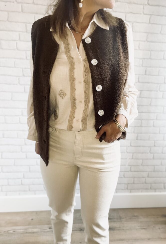 Gilet Ninon Chocolat – Image 2