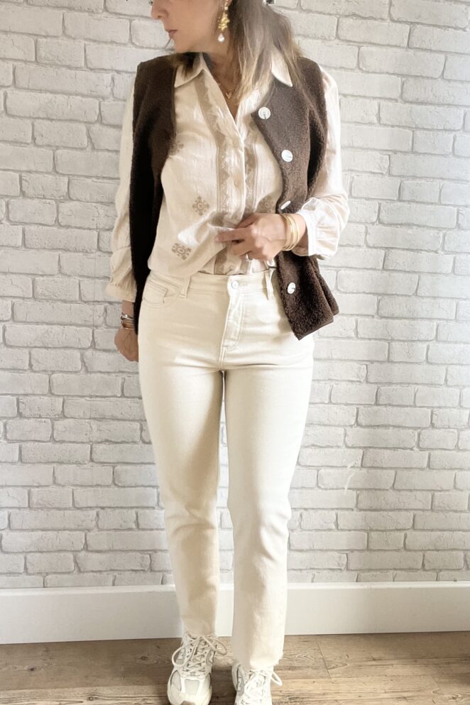 Jean Maryline Beige Naturel