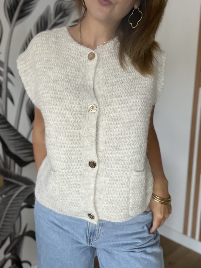 Gilet Aaron Beige – Image 3