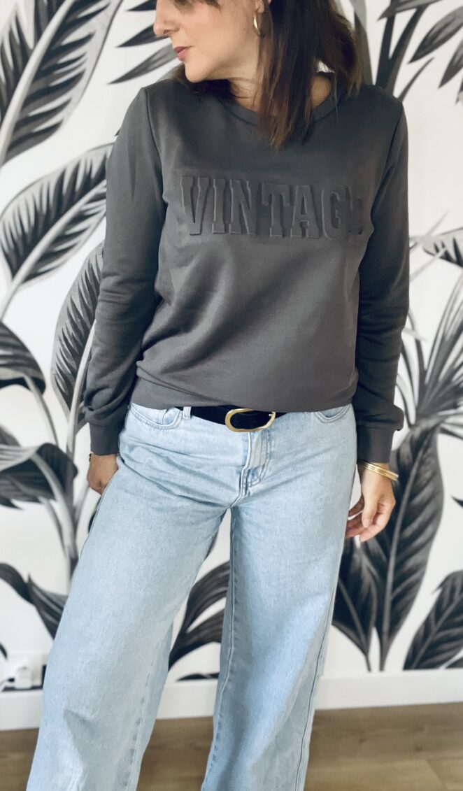 Sweat Olivia Gris Foncé – Image 3