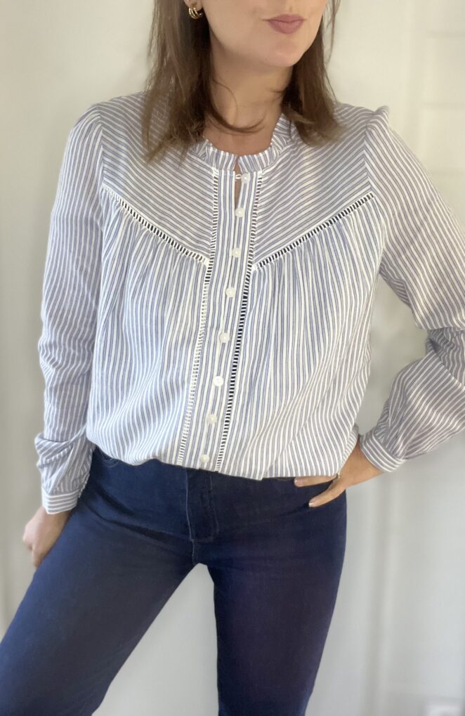 Chemisier Maggie Bleu/Blanc – Image 2