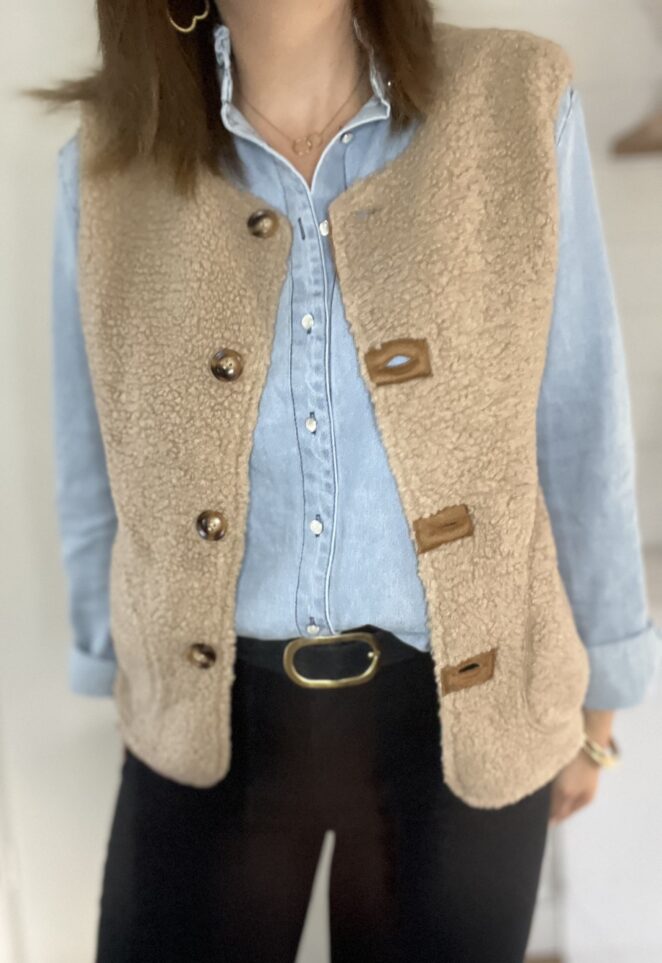 Gilet Victor Beige/Camel – Image 2