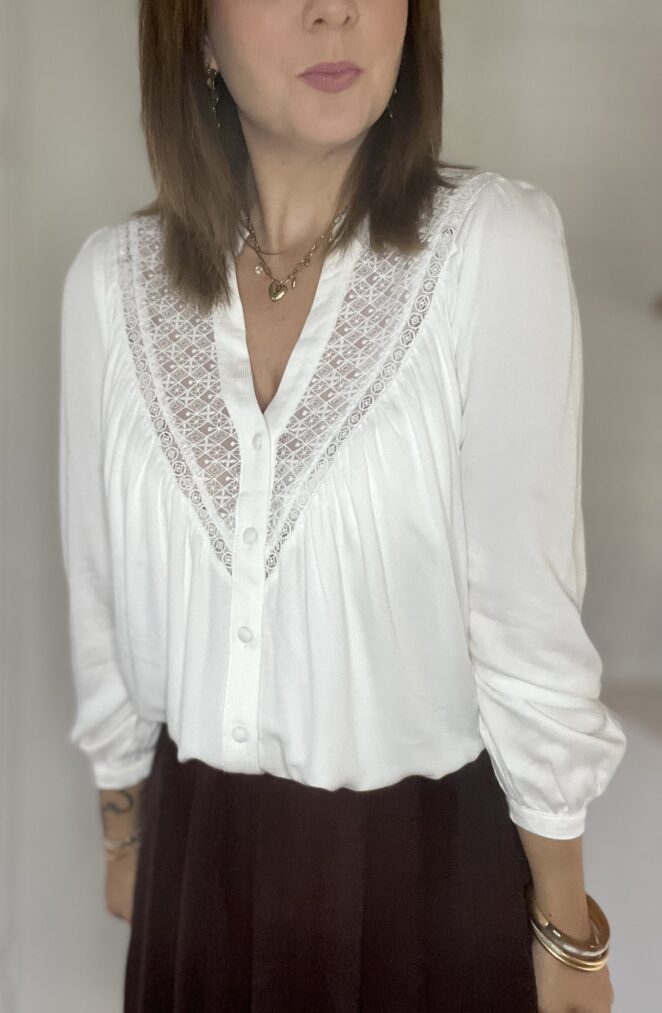 Chemisier Iris Blanc – Image 4