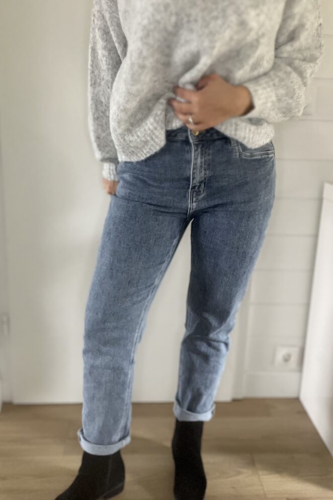 Jean Milena Mom Fit Bleu Vintage