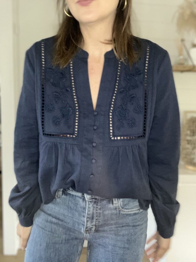 Blouse Rita Marine – Image 2