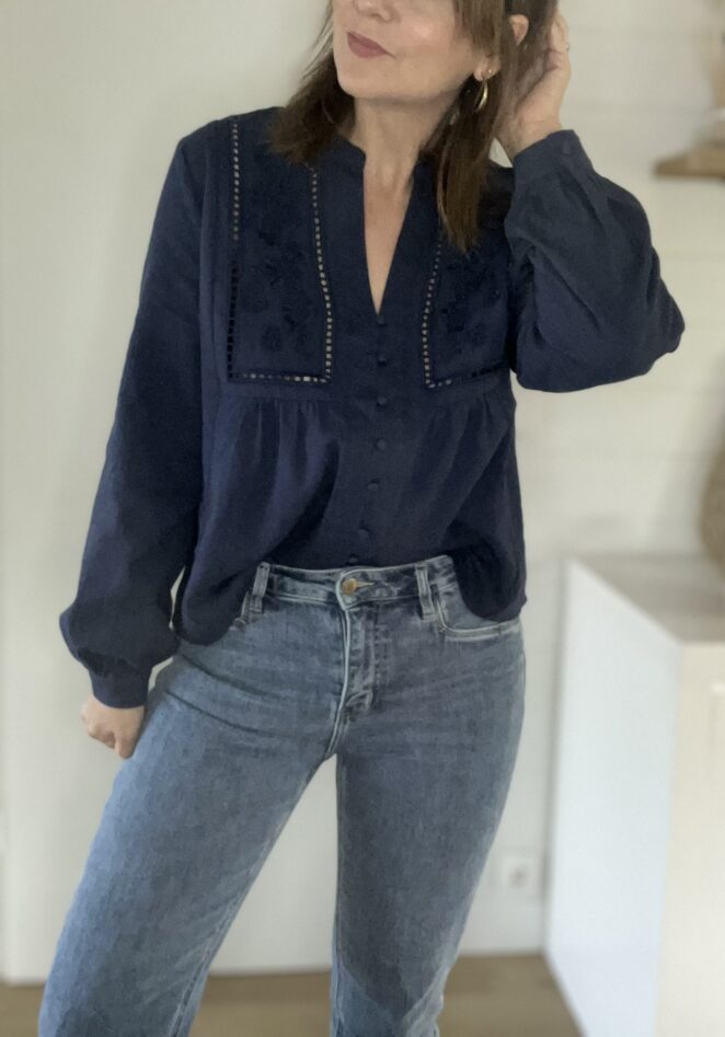 Blouse Rita Marine – Image 3