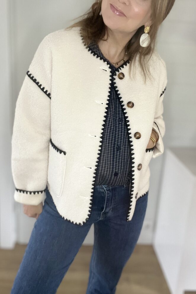 Veste Jasmine Ecru/Noir