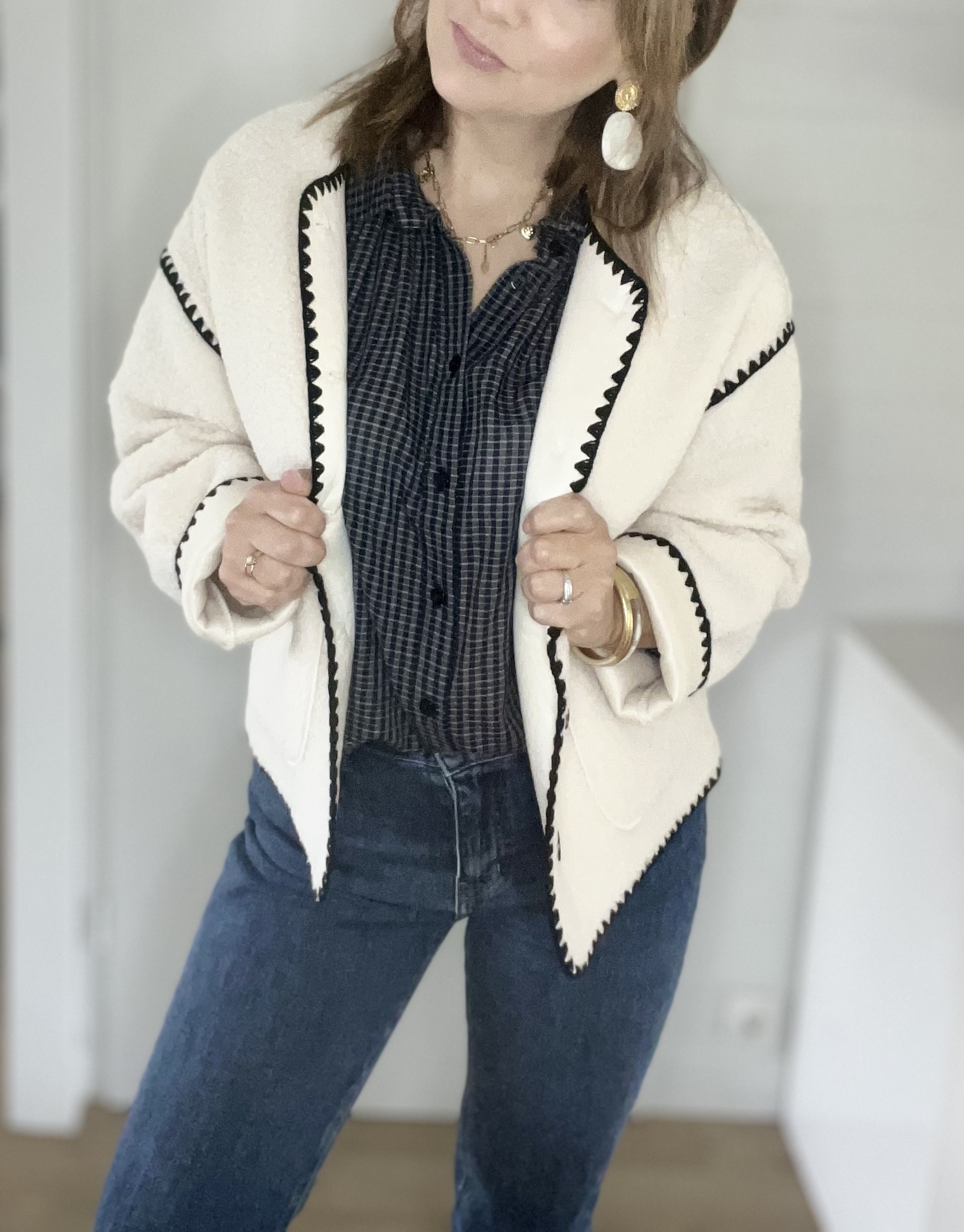 Veste Jasmine Ecru/Noir – Image 4