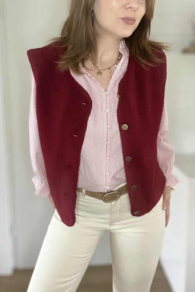 Gilet Laly Bordeaux