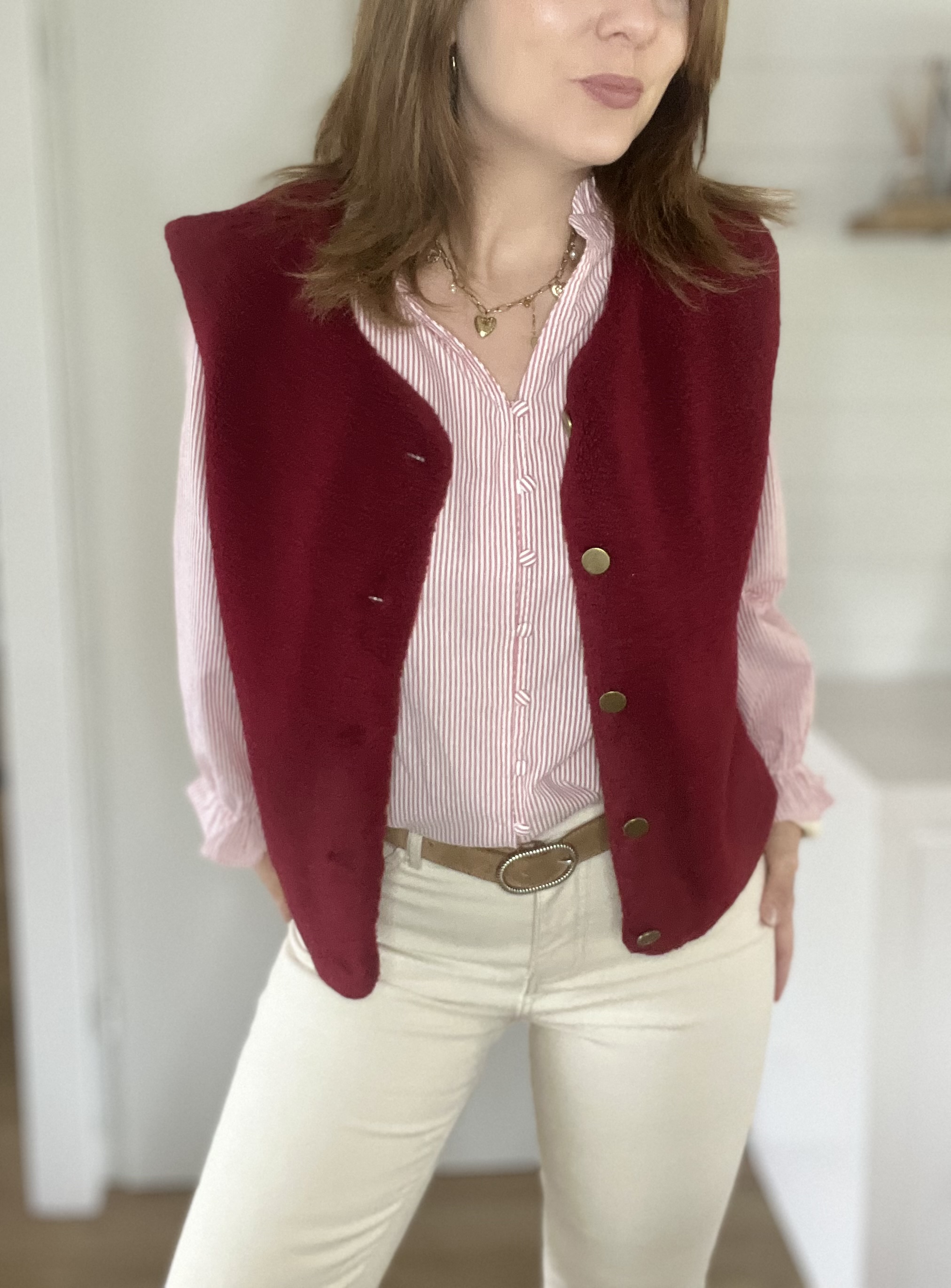 Gilet Laly Bordeaux