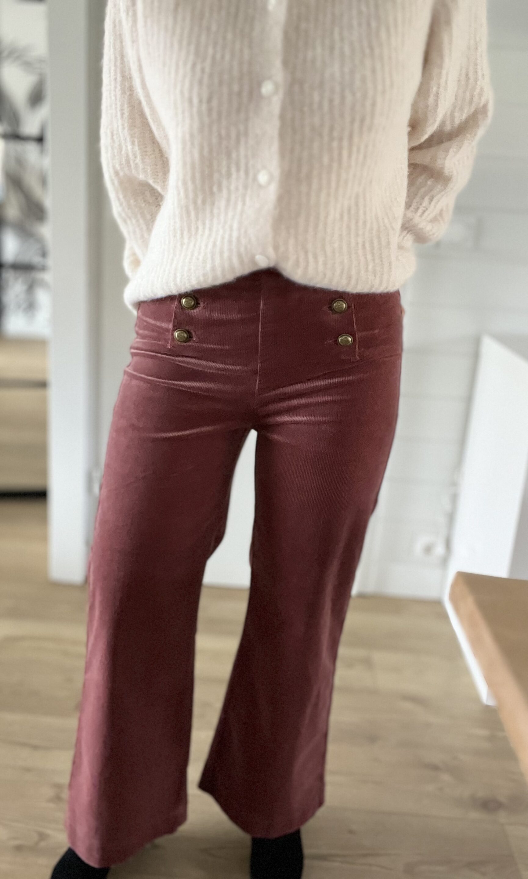 Pantalon Victorine Velours Rose Des Bois – Image 4