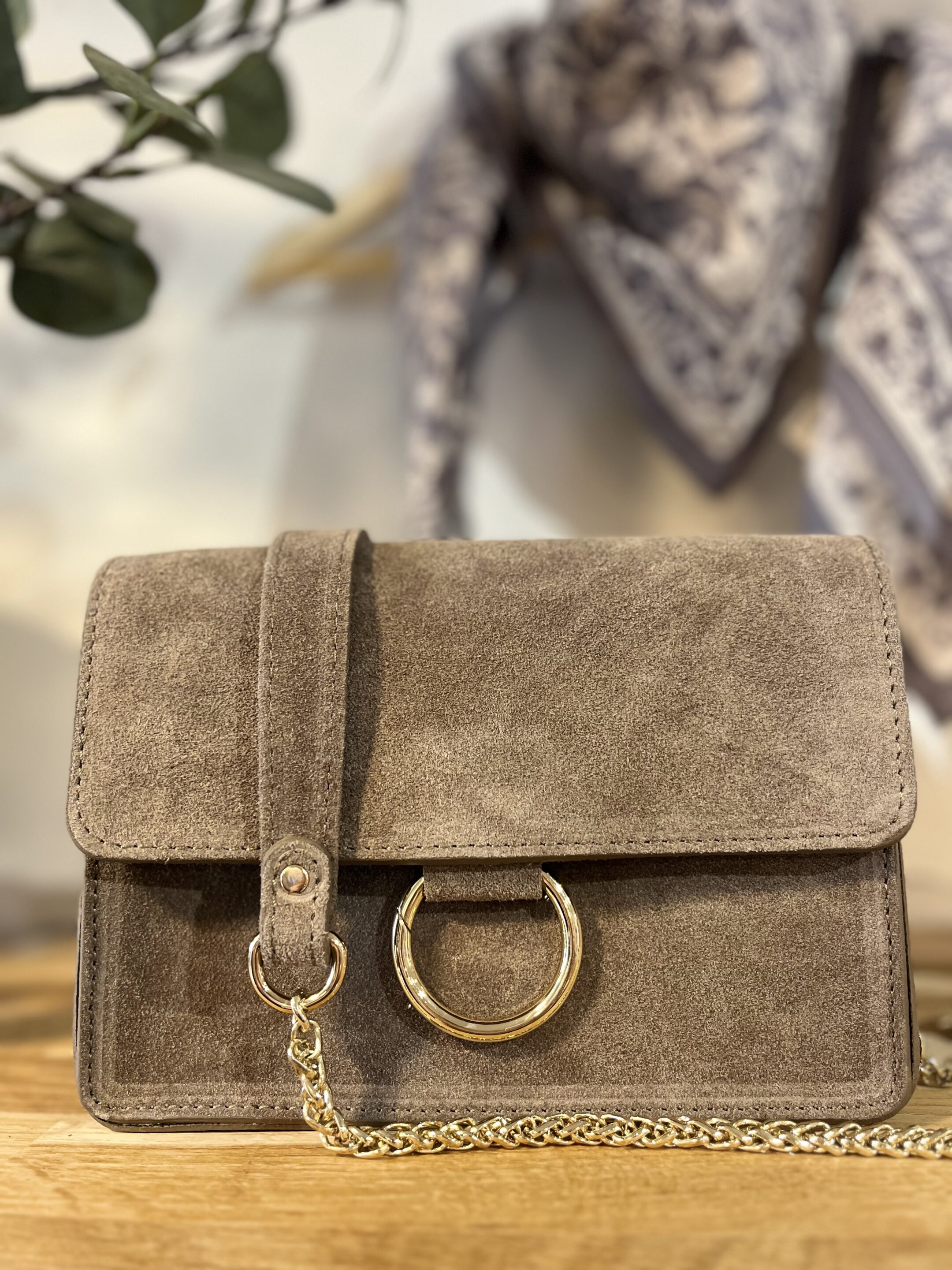 Sac Cuir Holy Taupe
