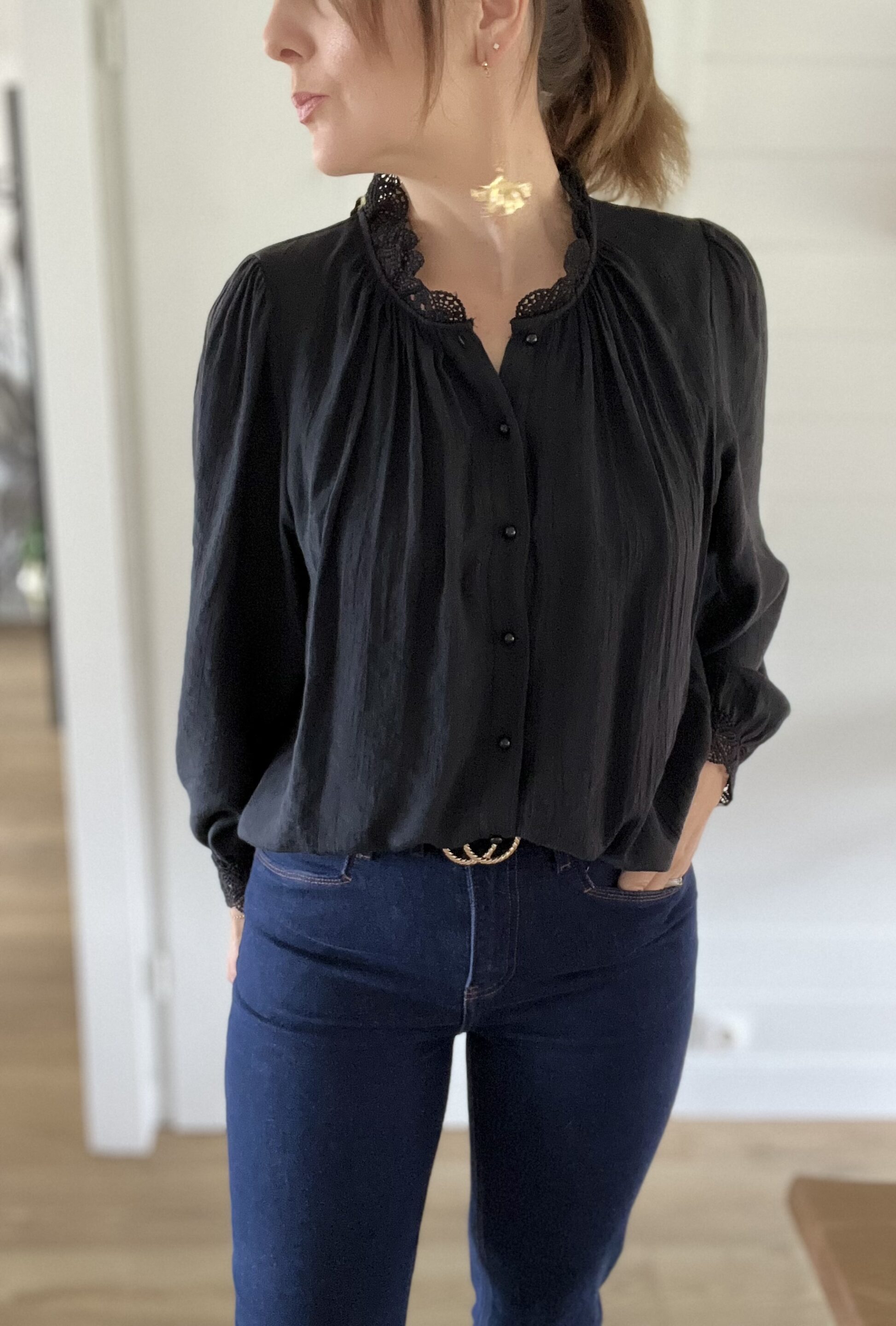 Blouse Valentine Noir