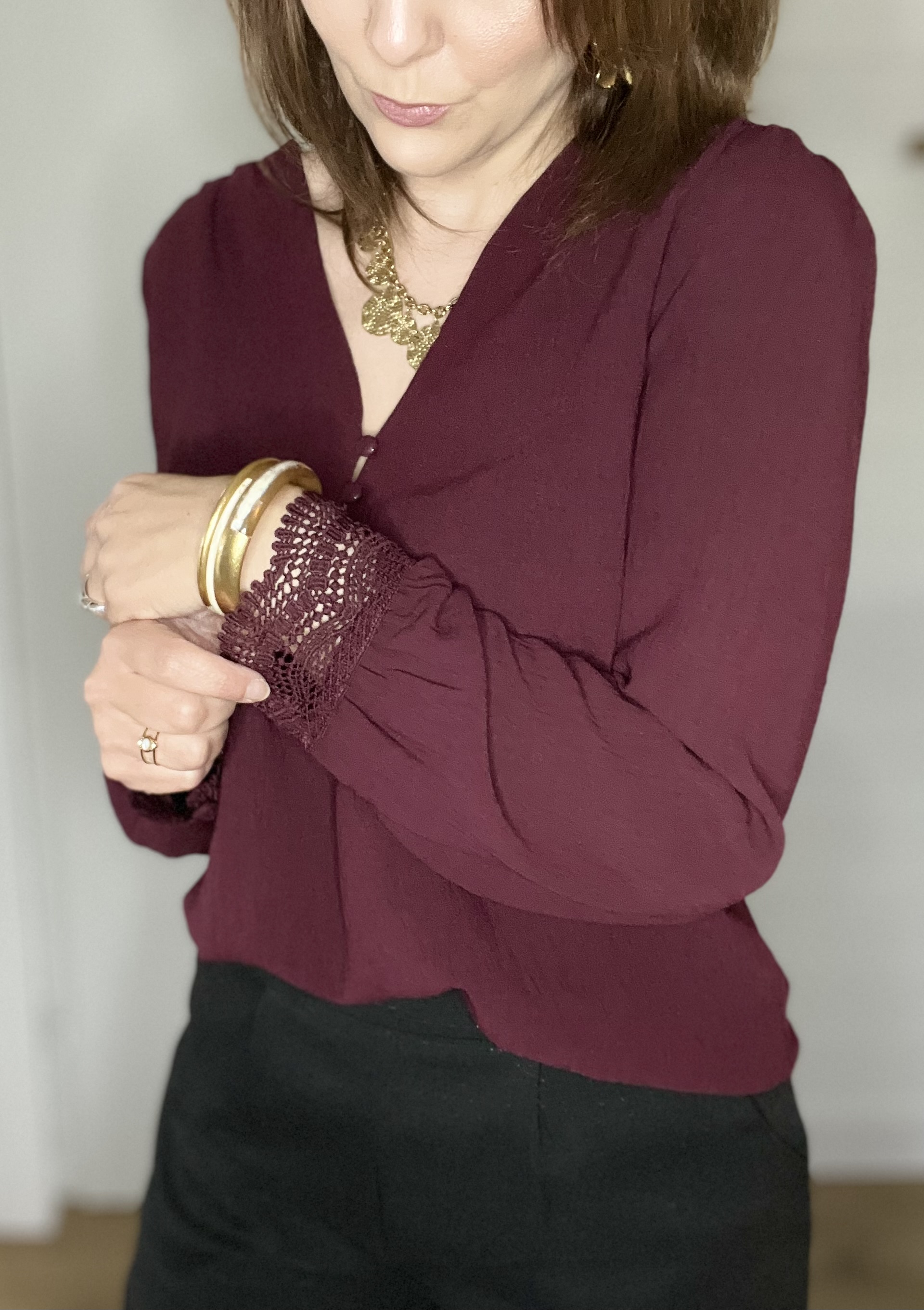 Blouse Anna Bordeaux – Image 3
