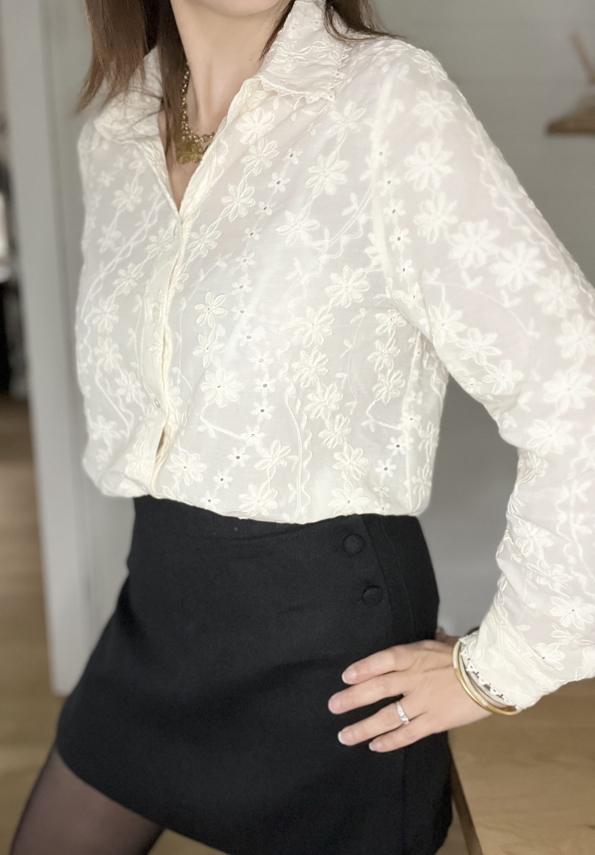 Chemisier Julie Ecru – Image 3