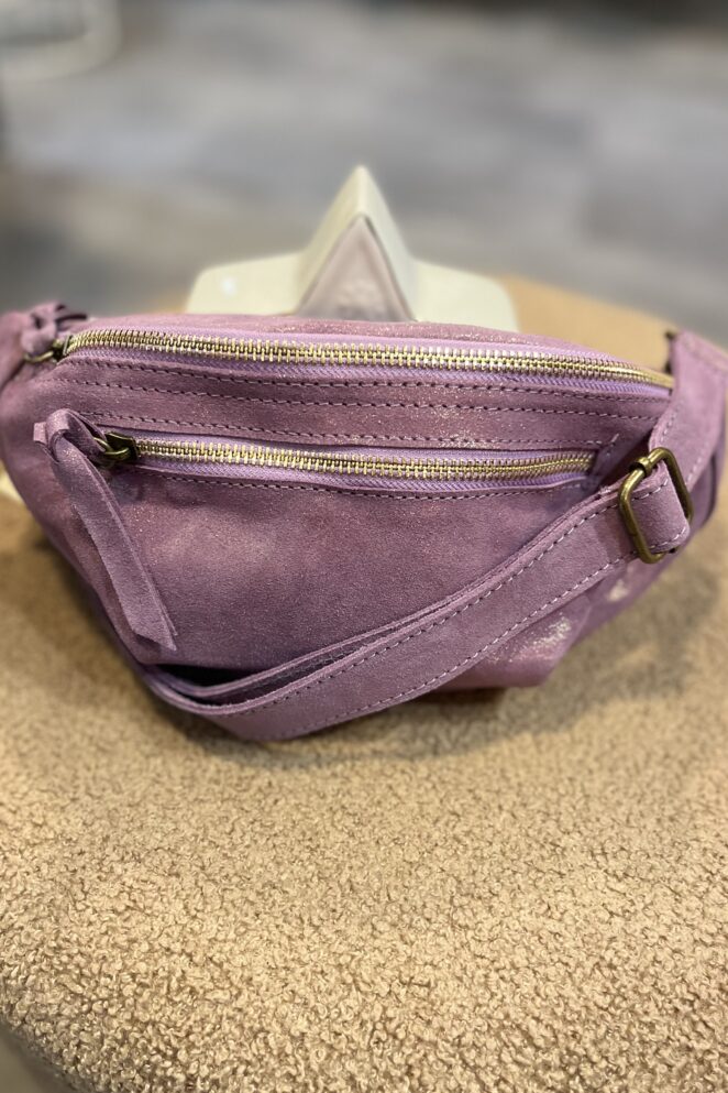 Sacoche Cuir Violet Irisé