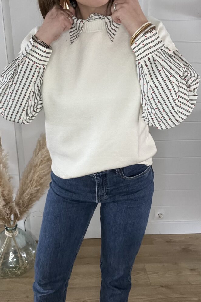 Pull 2en1 Gabriela Ecru