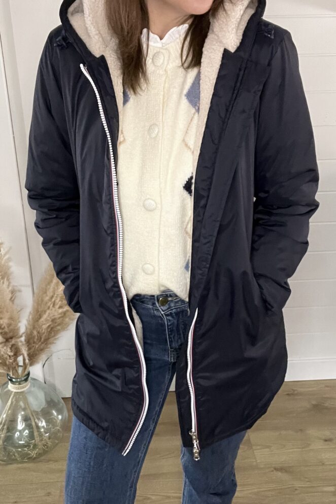 Parka Mi-longue Priscille Marine