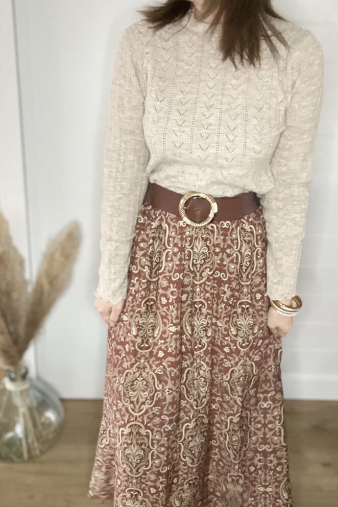 Jupe Calibry terracotta