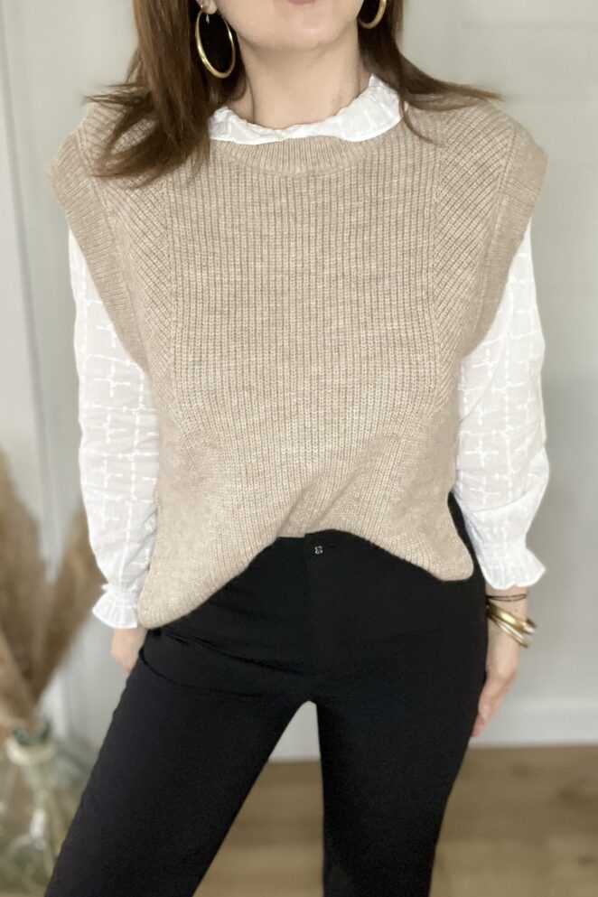 Pull jade Taupe