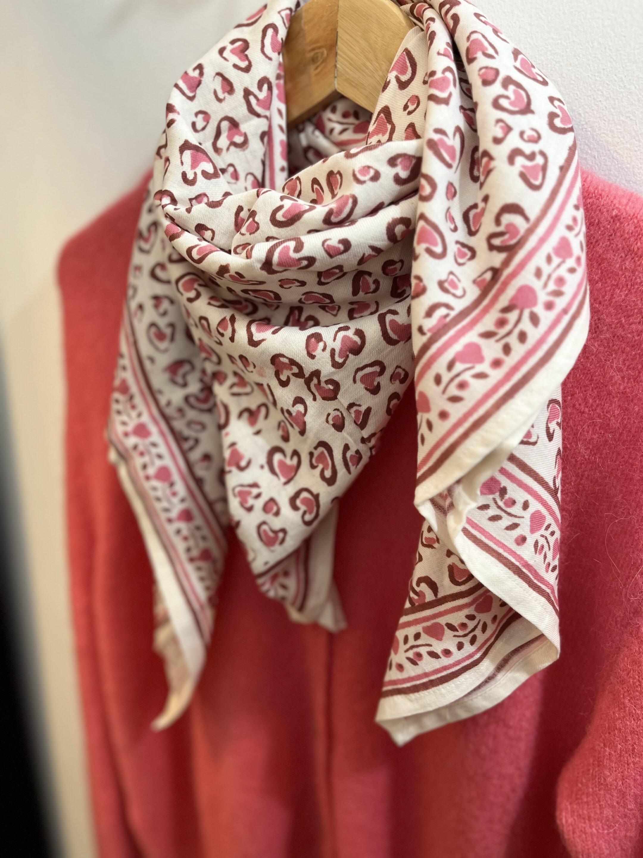 Foulard Léo Cerise