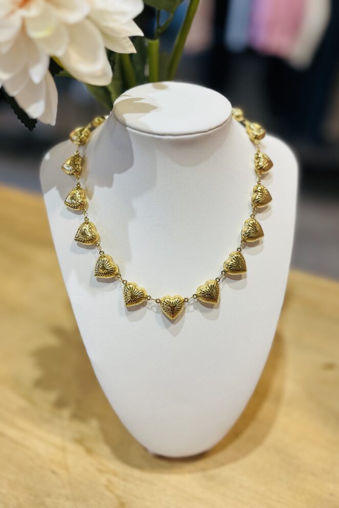 Collier Coeurs Dorés