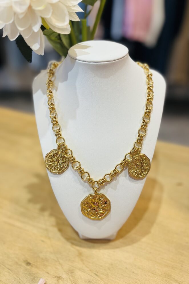 Collier Médaillons Doré