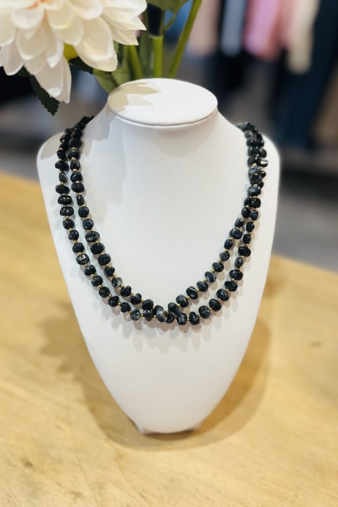 Collier Noir/Gris
